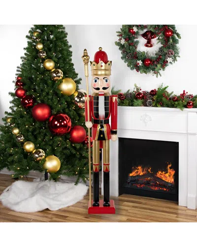 Northlight 5ft Commercial Size Christmas Nutcracker With Scepter In Multi