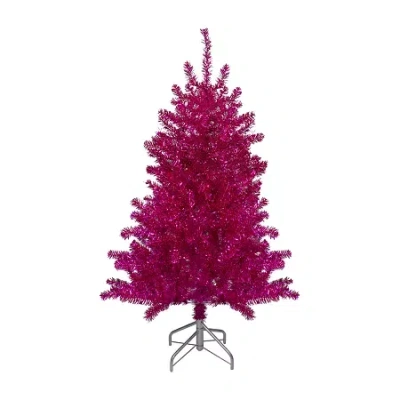 Northlight 5ft Metallic Pink Tinsel 4 1/2 Foot Christmas Tree
