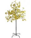 NORTHLIGHT NORTHLIGHT 5FT PRE-LIT LED LIGHTED FALL HARVEST YELLOW MAPLE LEAF ARTIFICIAL TREE - WHITE LIGHTS