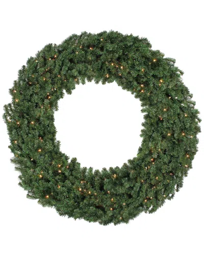 Northlight 5ft Pre-lit Commercial Canadian Pine Artificial Christmas Wreath  Clear Lights In Green