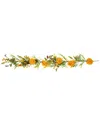 Northlight 5ft X 10in Peony Artificial Fall Harvest Garland In Orange