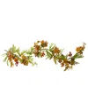 Shop Northlight 5ft X 10in Pumpkins And Berries With Leaves Artificial Thanksgiving Garland - Unlit In Orange
