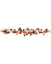 Northlight 5ft X 8in Berries & Leaves Artificial Fall Harvest Garland In Red