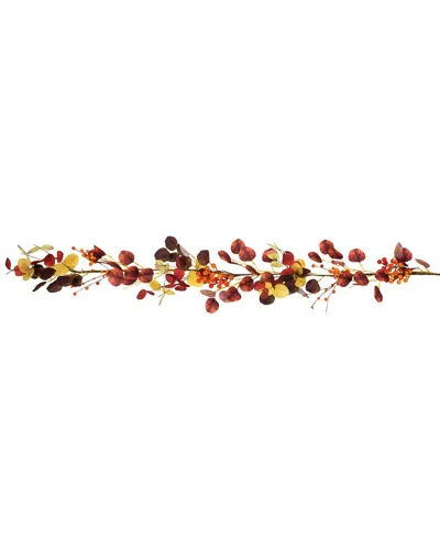 Northlight 5ft X 8in Berries & Leaves Artificial Fall Harvest Garland In Red