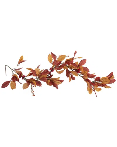 Northlight 5ft X 8in Berries With Orange And Red Leaves Artificial Fall Harvest Garland  Unlit