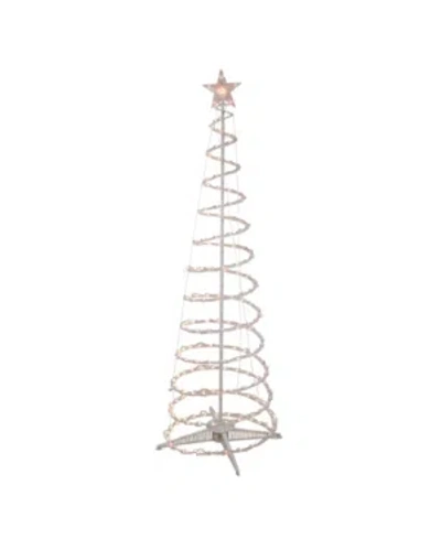 Northlight 6' Clear Lighted Spiral Cone Tree Outdoor Christmas Decoration In White