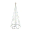 Northlight 6' Led Color Changing Multiple Function Outdoor Show Cone Tree In White