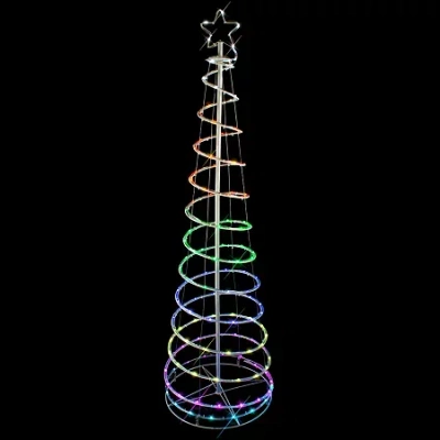 Northlight 6' Led Color Changing Multiple Function Outdoor Spiral Christmas Tree