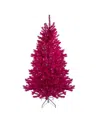 Northlight 6" Metallic Tinsel Artificial Christmas Tree Unlit In Pink