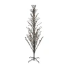 Northlight 6' Pre-lit Black Cascade Outdoor Halloween Twig Tree Orange Lights In Black