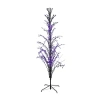 Northlight 6' Pre-lit Black Cascade Outdoor Halloween Twig Tree Purple Lights In Black