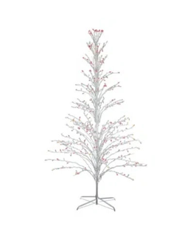Northlight 6' White Lighted Christmas Cascade Twig Tree Outdoor Decoration