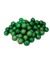 Northlight 60 Count Shatterproof 4-finish Christmas Hanging Ball Ornaments In Green