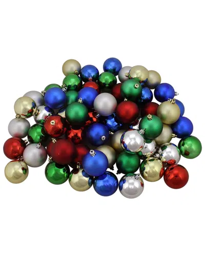 Northlight 60ct Traditional Multi-colored Shatterproof Shiny & Matte Christmas Ball Ornaments