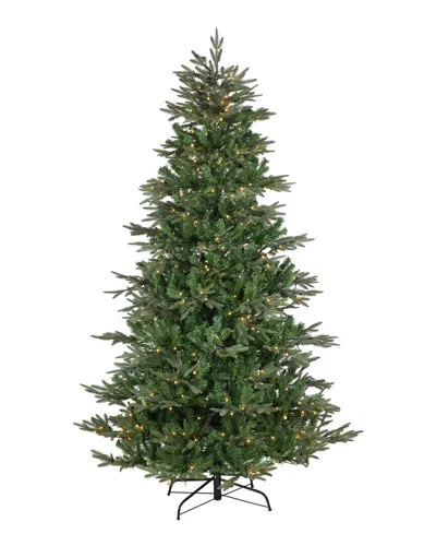 Northlight 6.5ft Real Touch Pre-lit Full Hudson Fir Artificial Christmas Tree  - Warm White Led In Green
