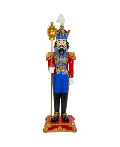 Northlight 6.5ft White And Gold Standing Christmas Nutcracker Soldier Holding A Sceptor