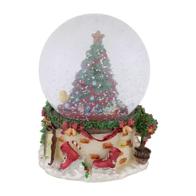 Northlight 6.5in Christmas Tree Musical Santa Christmas Snow Globe In Multi
