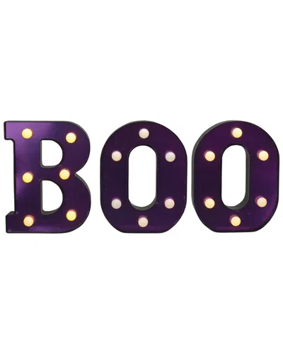 Northlight 6.5in Led Lighted Boo Halloween Marquee Sign In Black