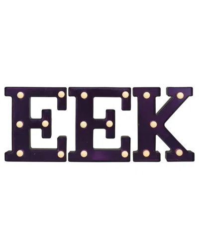 Northlight 6.5in Led Lighted Eek Halloween Marquee Sign In Black