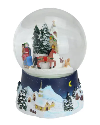 Northlight 6.5in Musical & Animated Christmas Villiage Winter Scene Rotating Water Globe Dome