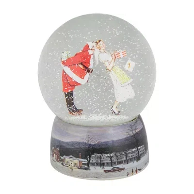 Northlight 6.5in Norman Rockwell Christmas Surprise Santa Christmas Snow Globe In Multi
