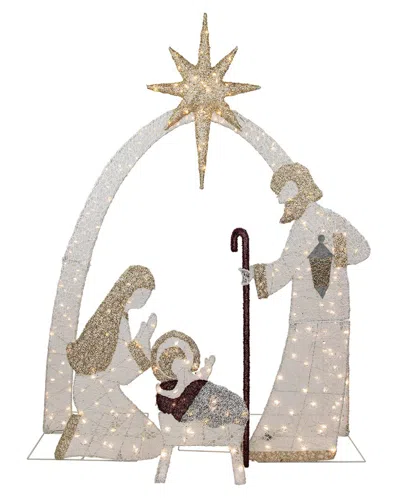 Northlight 6.75ft Led Lighted Holy Family Nativity Scene Outdoor Display