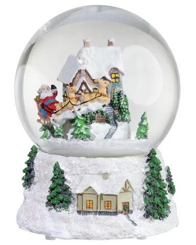 Northlight 6.75in Musical & Animated Santa & Reindeer Rotating Christmas Water  Globe In Multi