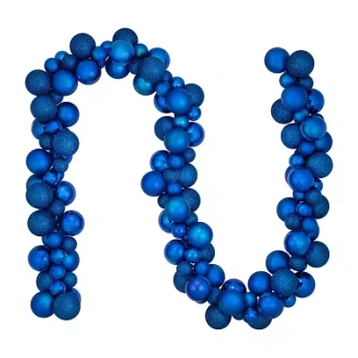 Northlight 6ft 3-finish Shatterproof Christmas Indoor Garland In Blue