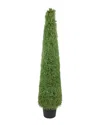 Northlight 6ft Artificial Boxwood Cone Topiary Tree With Round Pot