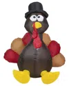 Northlight 6ft Brown And Red Inflatable Lighted Thanksgiving Turkey Outdoor  Decor In Brown