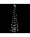 Northlight 6ft Clear Lighted Spiral Cone Tree Outdoor Christmas Display In White