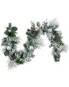 Northlight 6ft Flocked Pine Artificial Christmas Garland In White