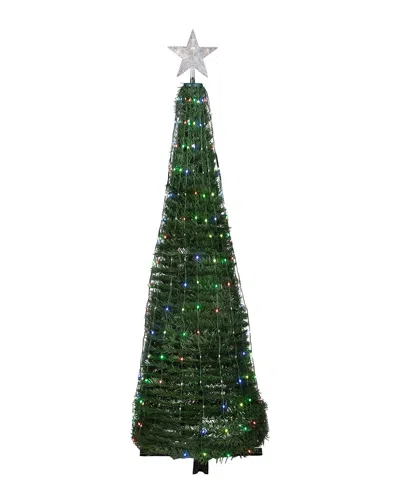 Northlight 6ft Green Color Changing Multiple Function Pop Up Artificial  Outdoor Christmas Tree