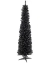 Northlight 6ft Iridescent Slim Artificial Tinsel Halloween Tree In Brown