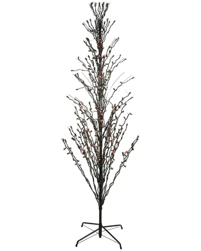 Northlight 6ft Pre-lit Cascade Outdoor Halloween Twig Tree In Black