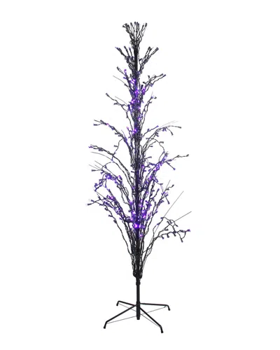 Northlight 6ft Pre-lit Cascade Outdoor Halloween Twig Tree In Black