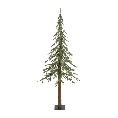 Northlight 6ft Pre Lit Medium Alpine 6 Foot Pine Christmas Tree In Green