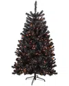 Northlight 6ft Pre-lit Noble Spruce Artificial Halloween Tree In Black
