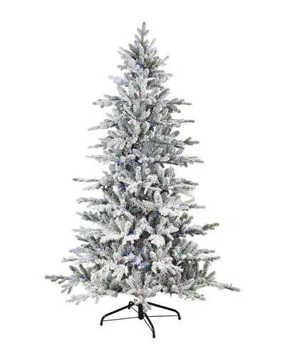 Northlight 6ft Real Touch Elite Pre-lit Flocked Kodiak Pine Artificial  Christmas Tree - Dual Color  In Green