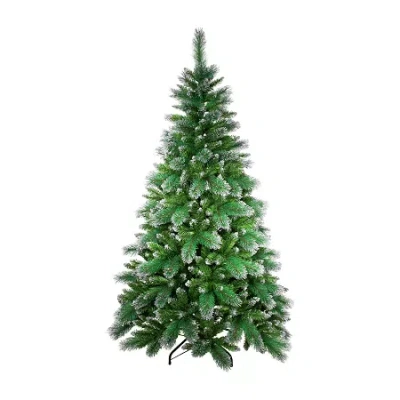 Northlight 6ft Twotone Spruce Pine Glitter Tip Medium Artificial 6 Foot Pine Christmas Tree In Green