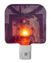 Northlight 6in Norman Rockwell 'is He Coming' Glass Christmas Night Light In Gray