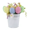 Northlight Easter Egg Spring Potted Floral Arrangement In Multi