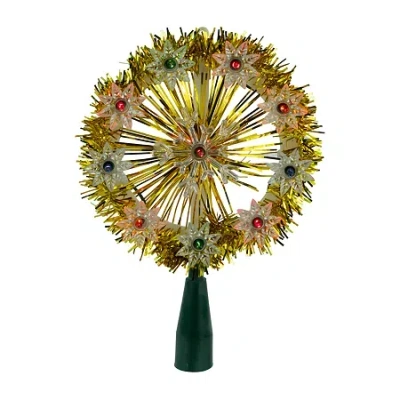 Northlight 7'' Pre-lit Silver Snowflake Starburst Christmas Tree Topper - Clear Lights In Multi