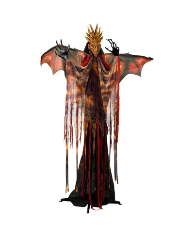 Northlight 70" Lighted And Animated Standing Dragon Man With Sound Halloween Figure