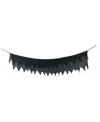 Northlight 7075" Lighted Raggedy Halloween Valance With Purple Led Lights In Black