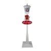Northlight 70.75" White Musical Snowman Street Lamp Christmas Yard Art In Multi
