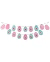 NORTHLIGHT NORTHLIGHT 70IN PASTEL CHECKERED & STRIPED HAPPY EASTER BANNER