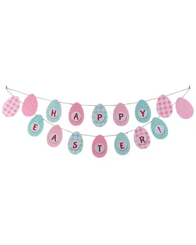 NORTHLIGHT NORTHLIGHT 70IN PASTEL CHECKERED & STRIPED HAPPY EASTER BANNER