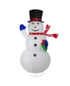 Northlight 71" Led Lighted Iridescent Twinkling Snowman Outdoor Christmas Decoration In Multi