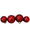 Northlight 96ct Shiny And Matte Red Glass Ball Christmas Ornaments 2.5-3.25" 80mm In Red